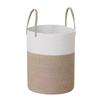 Cubo Plegable para Ropa Sucia Cubo de Almacenamiento Lavandería Tejido a Mano Cuerda de Algodón Almacenamiento con Asa Cubo para Mantas Artículos Domésticos