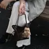 Bolso Bandolera Minimalista con Cadena Texturizada para Comercio Transfronterizo, Bolso de Hombro de Moda para el Trabajo, Bolso Cubo para Mujer, Estilo de Nicho de Moda