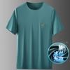 Camiseta de Verano de Seda de Hielo sin Costuras de Manga Corta para Hombre de Secado Rápido Casual Sensación de Hielo Manga Corta Delgada Ligera Lujo Color Sólido Camiseta para Hombre 82