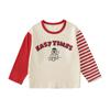 Cotton Hall Camiseta de Algodón Puro para Niños Otoño Niños y Niñas Bebé Dibujos Animados Tops Camisetas de Manga Larga para Niños Transpirables