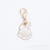 Colgante de historieta rosa con goteo de aceite, colgante de aleación en tono rosa, accesorios para manualidades, llavero decorativo, accesorios al por mayor