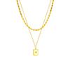 Moda Europea y Americana Estilo Frío Retro Tridimensional Cuadrado Marca Bamang Colgante Estrella Diamante Exquisito Simple Versátil Collar Apilado