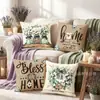 Nuevas fundas de cojín y almohada de verano más vendidas con diseños de letras y florales, populares y versátiles para sala de estar, sofá y cabecera de cama, transfronterizo