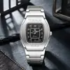 Reloj de barril nuevo de gran venta transfronteriza para hombre, reloj de cuarzo con correa de acero casual de negocios de aleación de titanio, fabricante de relojes para hombre