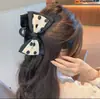 Pinza de Agarre con Lazo de Puntos Polo Diseño de Nicho Corea del Sur Pinza de Tiburón Retro Pinza para el Pelo de la Parte Posterior de la Cabeza Tocado de Princesa