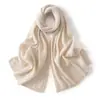 Novo cachecol de cashmere outono e inverno para mulheres, cor sólida, versátil, casual, quente, protetor de pescoço, cachecol de tricô, adequado para ciclismo