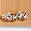 Fresco mola natural clipe bonito borboleta hairpin rabo de cavalo meio clipe hairpin pérola cocar amazon liga acessórios para o cabelo