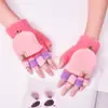 Guantes Calientes de Pollo de Dibujos Animados para Bebé Otoño e Invierno A prueba de Frío Engrosados Lindos para Niños y Niñas de Cinco Dedos Medio Dedo Tapa Abatible