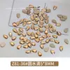 Rhinestones planos irregulares color champán para decoración de uñas, rhinestones para uñas transparentes tipo hielo plateado, accesorios de decoración de uñas portátiles, venta al por mayor desde el fabricante