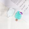 Lindos y juguetones accesorios para el cabello con forma de helado de colores de dibujos animados, colgante de collar, pendientes, accesorios para joyería DIY, venta al por mayor