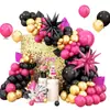 Estrella Explosiva de Comercio Exterior de Amazon Transfronterizo Cadena de Globos Color Rojo Rosa Set Arreglo de Cumpleaños Graduación Celebración de Boda