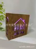 Lámpara de Mesita de Noche Pastoral Coreana para Dormitorio Lámpara de Madera Tallada Hueca Decoración del Hogar Lámpara de Viento