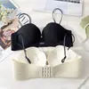 Sujetador Push-Up para Busto Pequeño con Pétalos, Anticaída, Sin Aros, Tirantes Finos, Espalda Bonita, Soporte Lateral, Lencería para Mujer