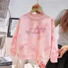 Conjunto Casual Cómodo de Otoño Nuevo para Niñas 2026, Sudadera Estampada de Manga Larga para Primavera y Otoño para Niños Mayores, Moderno y a la Moda
