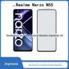 Adequado para Realme Narzo N55 serigrafia de cobertura completa dois forte filme de vidro temperado real me HD telefone móvel