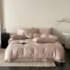 Conjunto de Roupa de Cama Jacquard de Cetim de Algodão Luxuoso com 50 Fios, Peças de Alta Qualidade em Estilo de Quatro Peças para Todas as Estações, Incluindo Capa de Edredom e Lençol