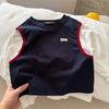 Camiseta de Manga Larga T2026 Ojos Bizcos Primavera Nueva Estilo Coreano Camiseta Falsa de Dos Piezas para Niños y Niñas, Camiseta de Manga Larga Versátil para Bebés
