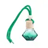 Colgante Decoración de Coche Botella Vacía de Aromaterapia 8ml Diamante Botella Pequeña de Aromaterapia Correa Tapa de Madera Difusor de Perfume Aceite Esencial