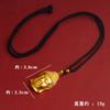 Collar con Cabeza de Buda de Estilo Étnico Dorado Arena Vietnamita, Cadena de Cuentas Redondas de Buda Maitreya de Estilo Antiguo Versátil, Colgante de Aleación de Cobre