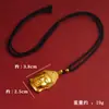 Colar Estilo Étnico Dourado Areia Vietnamita Cabeça de Buda Versátil Antigo Ouro de Imitação Buda Maitreya Corrente de Contas Redondas Pingente de Liga de Cobre