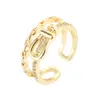 Anillo con Hebilla de Cinturón Creativa, a la Moda y Tendencia, Estilo Minimalista para Uso Diario, Marca de Nicho Exclusivamente para Ventas Transfronterizas