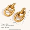 Venta caliente transfronteriza europea y americana, pendientes geométricos de bobinado en forma de O, de acero inoxidable, chapados en oro, de nicho, ligeros, de lujo, pendientes de temperamento, joyería para mujeres