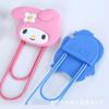 Marcapáginas de colores de Sanrio, clip creativo de dibujos animados para papel, bricolaje, lindo clip de papel público de PVC, marcapáginas personalizable