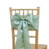 Venta al por mayor de fábrica cinta de satén de color sólido para banquete, decoración de respaldo de silla de boda, funda para silla, lazo, flor, cinturón, accesorios