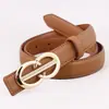 Cinturón de Mujer Estilo Nuevo, Cinturón de Cuero Genuino con Hebilla Lisa, Cinturón Decorativo de Piel de Vaca para Vestidos, Cinturón de Mujer de Moda, Disponible para Venta al por Mayor