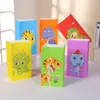 Bolsa de comida serie de dinosaurios de dibujos animados con pegatinas bolsa de papel portátil bolsa de papel Kraft fiesta regalo bolsa de regalo personalizada
