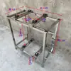 Soporte de Piso para Unidad Exterior de Aire Acondicionado de Acero Inoxidable 304, Estante Apilable de una/dos Capas, Base Elevada para Aire Acondicionado con Disipación de Calor, Soporte Elevado Amortiguador