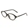 Nuevas Gafas de Sol Ovaladas Retro de Marco Pequeño para Mujer, Estilo Callejero de Moda Influencer Y2K, Tendencia de Gafas Nerd para Sin Maquillaje