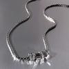 Moderado Estilo Frio Flash Diamante Anel Pingente Colar Feminino Luz Luxo Nicho Design All-match Clavícula Cadeia Masculina Na Moda