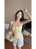 Verano de Chicas Calientes Ajustado Adelgazante Hermoso Espalda Tirantes Cuello Chaleco Pequeño Sexy Sin Tirantes Deseo Puro Top Sin Espalda Ins