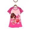 Pijama Nuevo para Niños 2025 Pijama de Verano para Mujer Estilo Princesa para Niñas Vestido de Pijama de Dibujos Animados Lindo Vestido Delgado de Hielo y Nieve