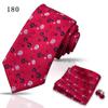 Corbata de alta gama para negocios, pañuelo de bolsillo, 3 piezas, regalo para hombre, vestido de boda, corbata de poliéster de seda, corbata de traje