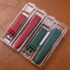Correa de reloj para herramientas en caja Verde Morado Rojo Azul 8M 10 12 20 22 24 mm correa de reloj suave impermeable