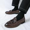 Estilo Novo de Verão Slip-On Slip-Ons para Homens, Estilo Coreano Estilo Britânico Mocassins Bico Fino, Boca Rasa, Sapatos Baixos para Homens