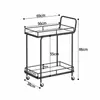 Carrito de Almacenamiento Móvil Carrito para Bebidas de Hotel Dorado Carrito de Comedor de Hierro Forjado Multicapa Carrito para Servicio de Comida de Restaurante