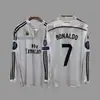 Camisa Retro Manga Longa Uniforme de Futebol Beckham Zidane Messi C Ronaldo Camisa Clássica