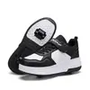 Zapatos para caminar para niños zapatos de patinaje desmontables invisibles fluorescentes de doble rueda para niños y niñas estudiantes zapatos de patinaje juvenil deportivos