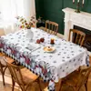 Exclusivo transfronteiriço, toalha de mesa de Natal popular com estampa de bico-de-papagaio em alta definição, toalha de mesa decorativa festiva, série doméstica, em estoque