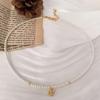 Collar de Cruz con Cuentas Negras de Personalidad Simple para Mujer, Nicho de Alta Gama, Exquisito, Moda, Gargantilla, Accesorios