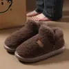 Chinelos de algodão de cor sólida, com forro de fleece, quentes, cobertura total, para outono e inverno, estilo unissex e para casais, sapatos de algodão antiderrapantes, atacado