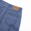 Pantalones de trabajo rectos de alta calle americanos para hombre, marca de moda, diseño casual holgado con bolsillos, pantalones de pierna ancha desgastados estilo punk