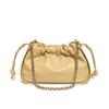 Bolso de Nube Plegado Estilo Chinoiserie Original Nuevo Bolso Cruzado con Cadena Estilo Nacional de Alta Gama Bolso de Axila de Cuero Genuino Individual Hombro Personalizado para Mujeres