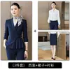 Terno slim fit, uniforme de trabalho para recepção de hotel, uniforme de trabalho para departamento de vendas e joalheria, terno feminino de moda azul