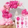 Pacote de balões vermelho e rosa Amazon transfronteiriço para atividades de abertura de casamento layout de cena de arco pacote de balões atacado