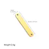 Tendencia de Moda Transfronteriza Colgante de Etiqueta Rectangular de Acero Inoxidable Espejo con Doble Agujero y Superficie Lisa, Joyería DIY Personalizable