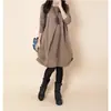 Vestido Casual Holgado de Manga Larga con Pliegues y Cuello Redondo, Estilo Coreano, Talla Grande, para Mujer, Otoño/Invierno 2026